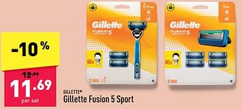 Promoties Gillette fusion 5 sport - Gillette - Geldig van 12/02/2024 tot 17/02/2024 bij Aldi
