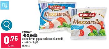 Promoties Mozzarella - D'Antelli - Geldig van 12/02/2024 tot 17/02/2024 bij Aldi