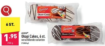 Promoties Okapi cakes - Arioso - Geldig van 12/02/2024 tot 17/02/2024 bij Aldi