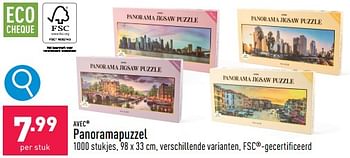 Promoties Panoramapuzzel - Avec - Geldig van 12/02/2024 tot 17/02/2024 bij Aldi