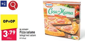 Promoties Pizza salame - Dr. Oetker - Geldig van 12/02/2024 tot 17/02/2024 bij Aldi