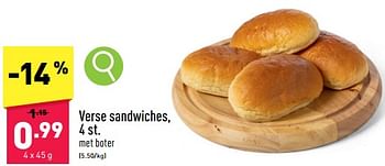 Promoties Verse sandwiches - Huismerk - Aldi - Geldig van 12/02/2024 tot 17/02/2024 bij Aldi