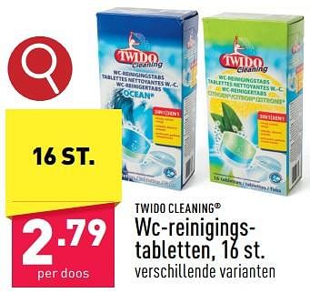 Promoties Wc-reinigings- tabletten - Twido - Geldig van 12/02/2024 tot 17/02/2024 bij Aldi