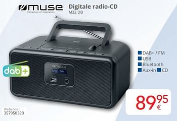 Promoties Muse digitale radio-cd m32 db - Muse - Geldig van 01/02/2024 tot 29/02/2024 bij Eldi