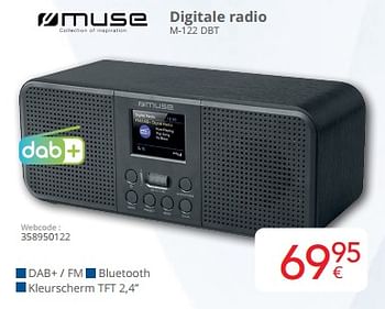Promoties Muse digitale radio m-122 dbt - Muse - Geldig van 01/02/2024 tot 29/02/2024 bij Eldi