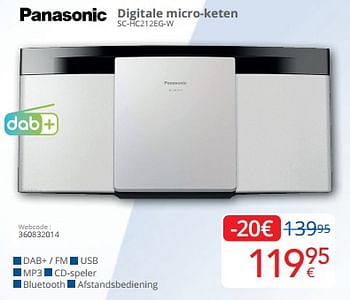 Promoties Panasonic digitale micro-keten sc-hc212eg-w - Panasonic - Geldig van 01/02/2024 tot 29/02/2024 bij Eldi