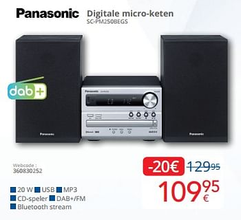 Promoties Panasonic digitale micro-keten sc-pm250begs - Panasonic - Geldig van 01/02/2024 tot 29/02/2024 bij Eldi
