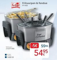 Fritel frituurpan + fondue ff1400-Fritel