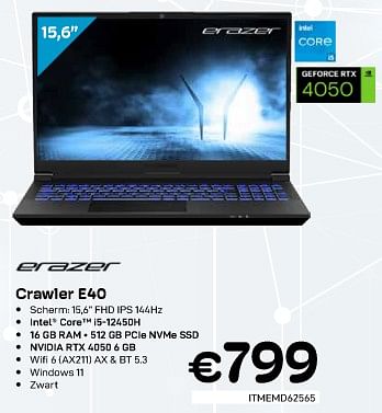 Promoties Erazer crawler e40 - Erazer - Geldig van 01/02/2024 tot 29/02/2024 bij Compudeals