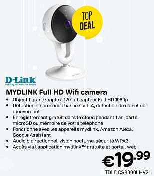 Promotions D-link mydlink full hd wifi camera - D-Link - Valide de 01/02/2024 à 29/02/2024 chez Compudeals
