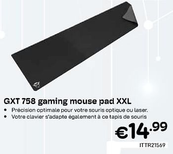 Promotions Gxt 758 gaming mouse pad xxl - Trust - Valide de 01/02/2024 à 29/02/2024 chez Compudeals