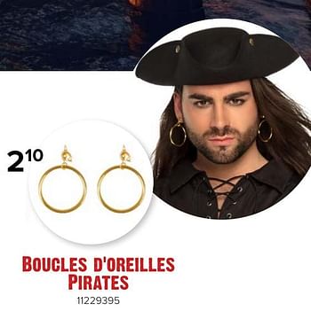 Promoties Boucles d`oreilles pirates - Huismerk - Euroshop - Geldig van 26/01/2024 tot 18/02/2024 bij Euro Shop
