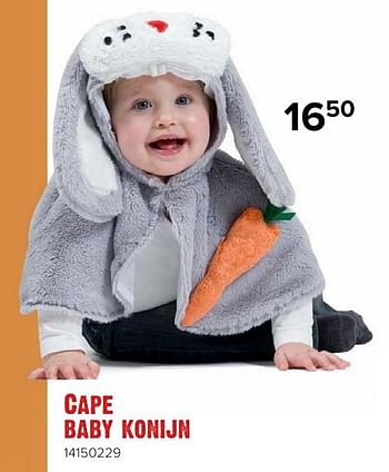 Promoties Cape baby konijn - Huismerk - Euroshop - Geldig van 26/01/2024 tot 18/02/2024 bij Euro Shop