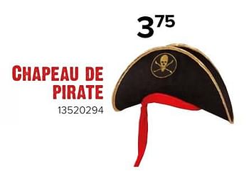 Promoties Chapeau de pirate - Huismerk - Euroshop - Geldig van 26/01/2024 tot 18/02/2024 bij Euro Shop