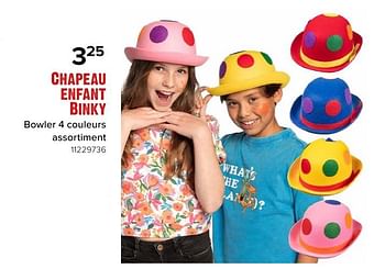 Promoties Chapeau enfant binky - Huismerk - Euroshop - Geldig van 26/01/2024 tot 18/02/2024 bij Euro Shop