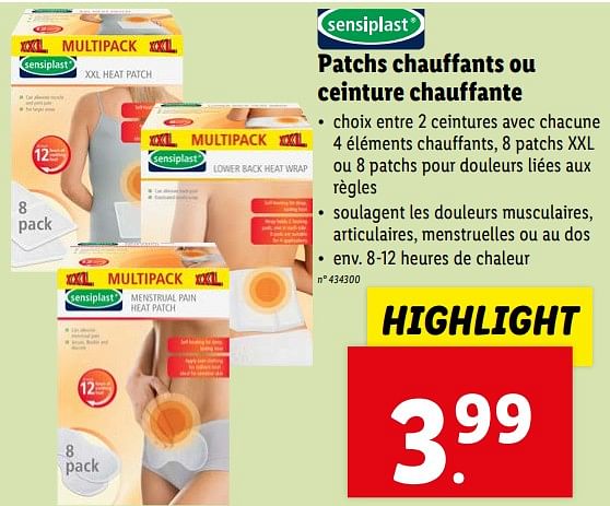 Lidl ceinture chauffante sale