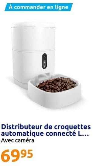 Promotions Distributeur de croquettes automatique connecteé - Produit Maison - Action - Valide de 07/02/2024 à 13/02/2024 chez Action