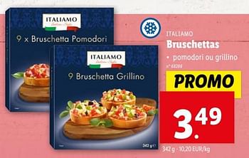 Promotions Bruschettas - Italiamo - Valide de 14/02/2024 à 20/02/2024 chez Lidl