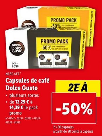 Promotions Capsules de café dolce gusto - Nescafe - Valide de 14/02/2024 à 20/02/2024 chez Lidl