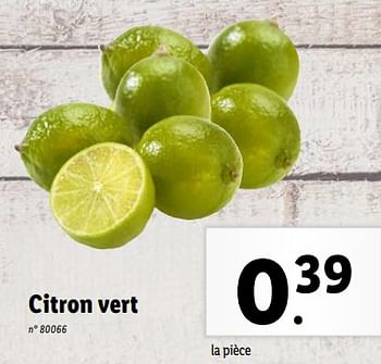 Promotions Citron vert - Produit maison - Lidl - Valide de 14/02/2024 à 20/02/2024 chez Lidl