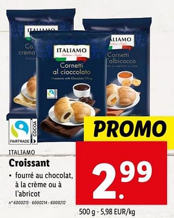 Promotions Croissant - Italiamo - Valide de 14/02/2024 à 20/02/2024 chez Lidl