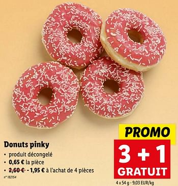 Promotions Donuts pinky - Produit maison - Lidl - Valide de 14/02/2024 à 20/02/2024 chez Lidl