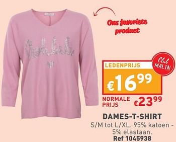 Promoties Dames-t-shirt - Huismerk - Trafic  - Geldig van 07/02/2024 tot 12/02/2024 bij Trafic