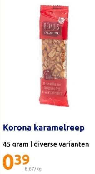 Promotions Korona karamelreep - Korona - Valide de 07/02/2024 à 13/02/2024 chez Action