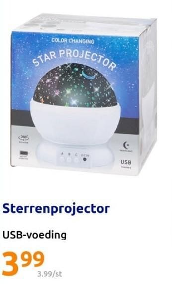 Promoties Sterrenprojector - Huismerk - Action - Geldig van 07/02/2024 tot 13/02/2024 bij Action
