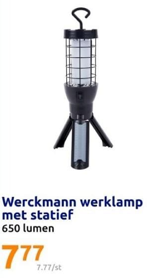 Promoties Werckmann werklamp met statief - Werckmann - Geldig van 07/02/2024 tot 13/02/2024 bij Action