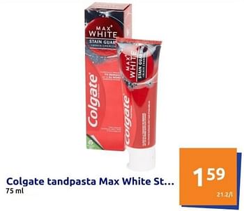 Promoties Colgate tandpasta max white - Colgate - Geldig van 07/02/2024 tot 13/02/2024 bij Action