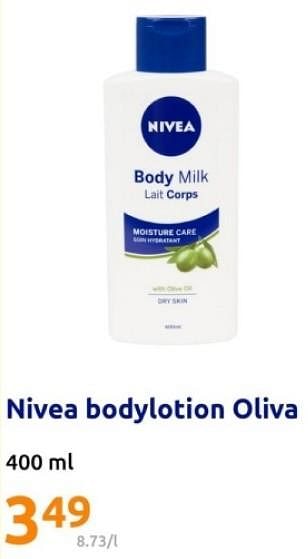 Promoties Nivea bodylotion oliva - Nivea - Geldig van 07/02/2024 tot 13/02/2024 bij Action