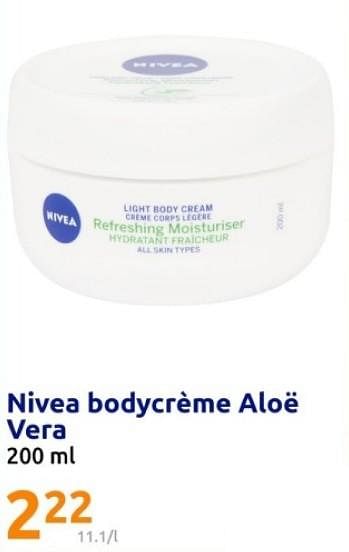 Promoties Nivea bodycréme aloe vera - Nivea - Geldig van 07/02/2024 tot 13/02/2024 bij Action