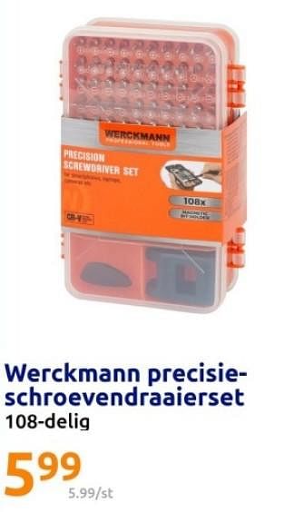 Promoties Werckmann precisie- schroevendraaierset - Werckmann - Geldig van 07/02/2024 tot 13/02/2024 bij Action