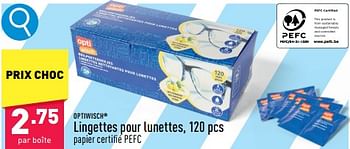 Promotions Lingettes pour lunettes - Optiwisch - Valide de 12/02/2024 à 17/02/2024 chez Aldi