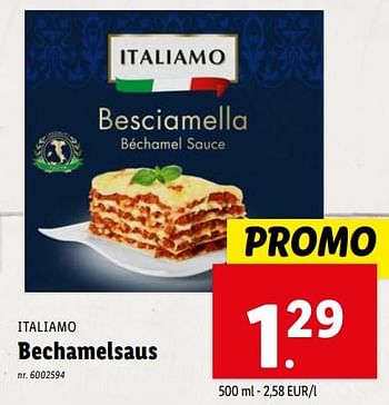 Promoties Bechamelsaus - Italiamo - Geldig van 14/02/2024 tot 20/02/2024 bij Lidl