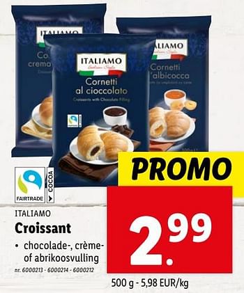 Promoties Croissant - Italiamo - Geldig van 14/02/2024 tot 20/02/2024 bij Lidl