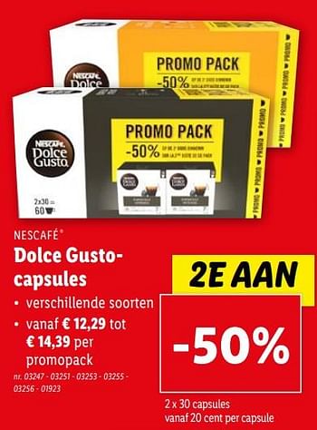 Promoties Dolce gustocapsules - Nescafe - Geldig van 14/02/2024 tot 20/02/2024 bij Lidl