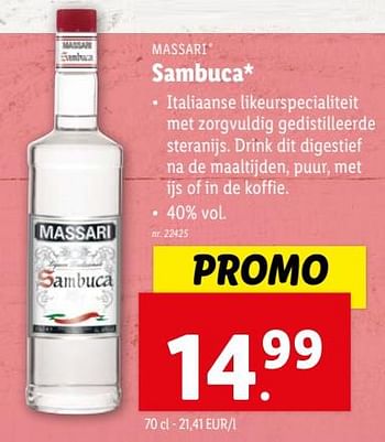 Promoties Sambuca - Massari - Geldig van 14/02/2024 tot 20/02/2024 bij Lidl