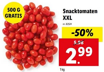 Promoties Snacktomaten xxl - Huismerk - Lidl - Geldig van 14/02/2024 tot 20/02/2024 bij Lidl