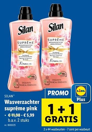 Promoties Wasverzachter suprême pink - Silan - Geldig van 14/02/2024 tot 20/02/2024 bij Lidl