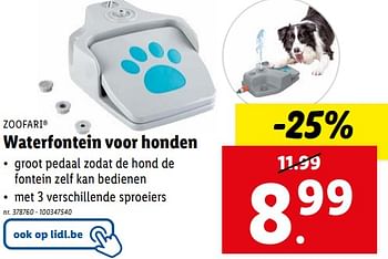 Promoties Waterfontein voor honden - Zoofari - Geldig van 14/02/2024 tot 20/02/2024 bij Lidl
