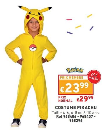 Promotions Costume pikachu - Pokemon - Valide de 07/02/2024 à 12/02/2024 chez Trafic