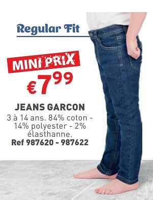 Promotions Jeans garcon - Produit maison - Trafic  - Valide de 07/02/2024 à 12/02/2024 chez Trafic
