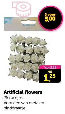 Promoties Artificial flowers - Joy! Crafts - Geldig van 10/02/2024 tot 18/02/2024 bij BoekenVoordeel