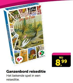 Promoties Ganzenbord reiseditie - Selecta - Geldig van 10/02/2024 tot 18/02/2024 bij BoekenVoordeel