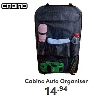 Promoties Cabino auto organiser - Cabino - Geldig van 11/02/2024 tot 17/02/2024 bij Baby & Tiener Megastore