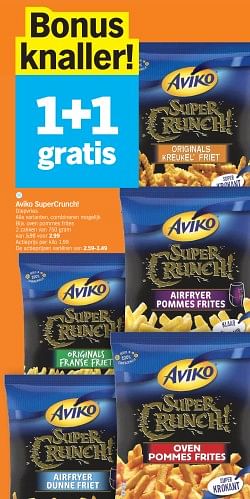 Promoties Aviko supercrunch! oven pommes frites - Aviko - Geldig van 11/02/2024 tot 18/02/2024 bij Albert Heijn