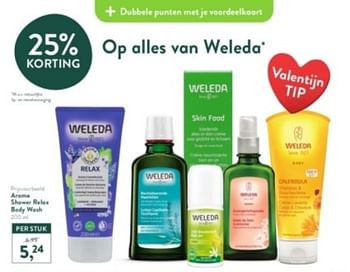 Promoties Aroma shower relax body wash - Weleda - Geldig van 12/02/2024 tot 18/02/2024 bij Holland & Barret