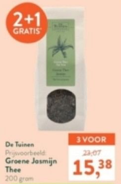 Promoties Groene jasmijn thee - De Tuinen - Geldig van 12/02/2024 tot 18/02/2024 bij Holland & Barret